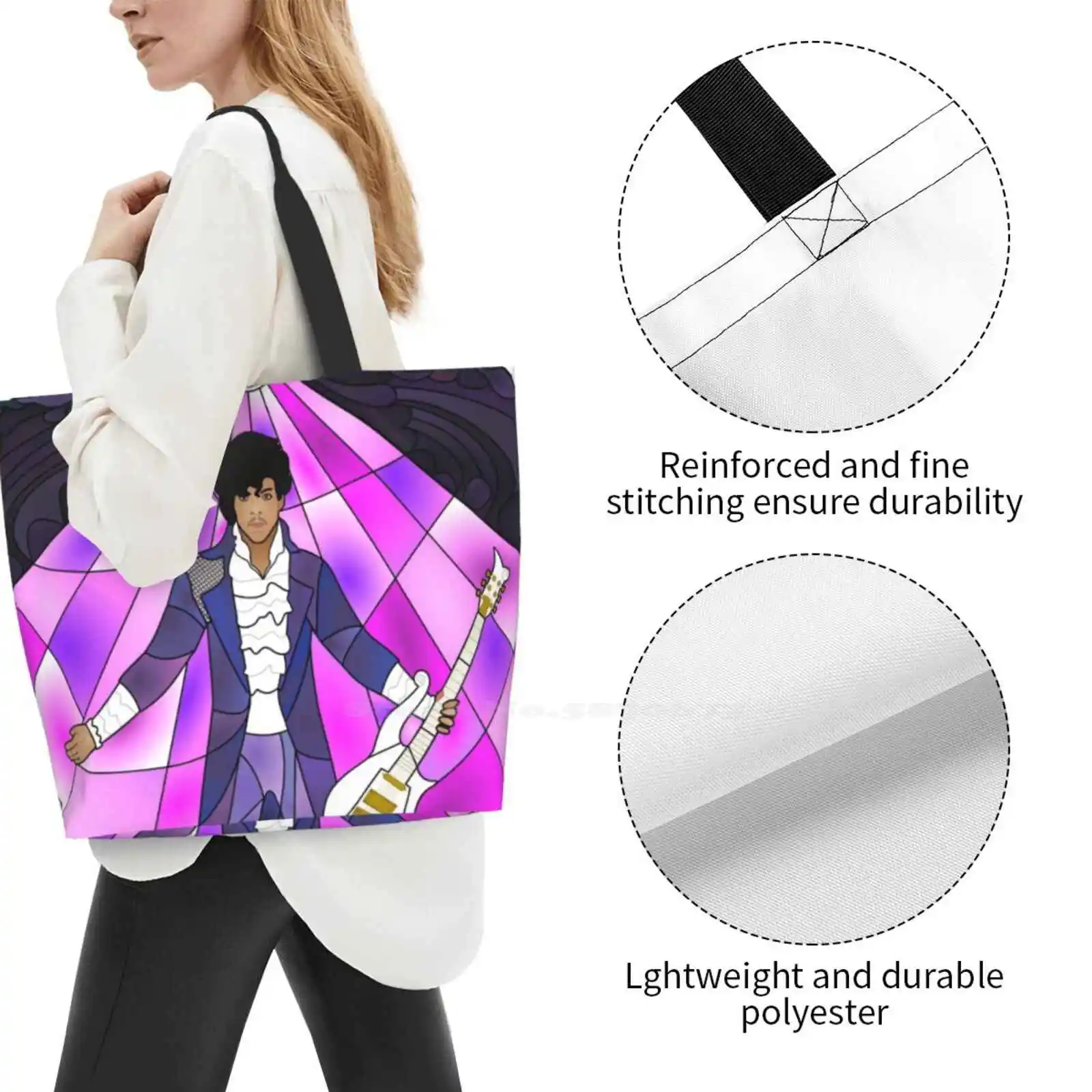 Женская многоразовая сумка-тоут из витражного стекла с подсветильник кой глаз -