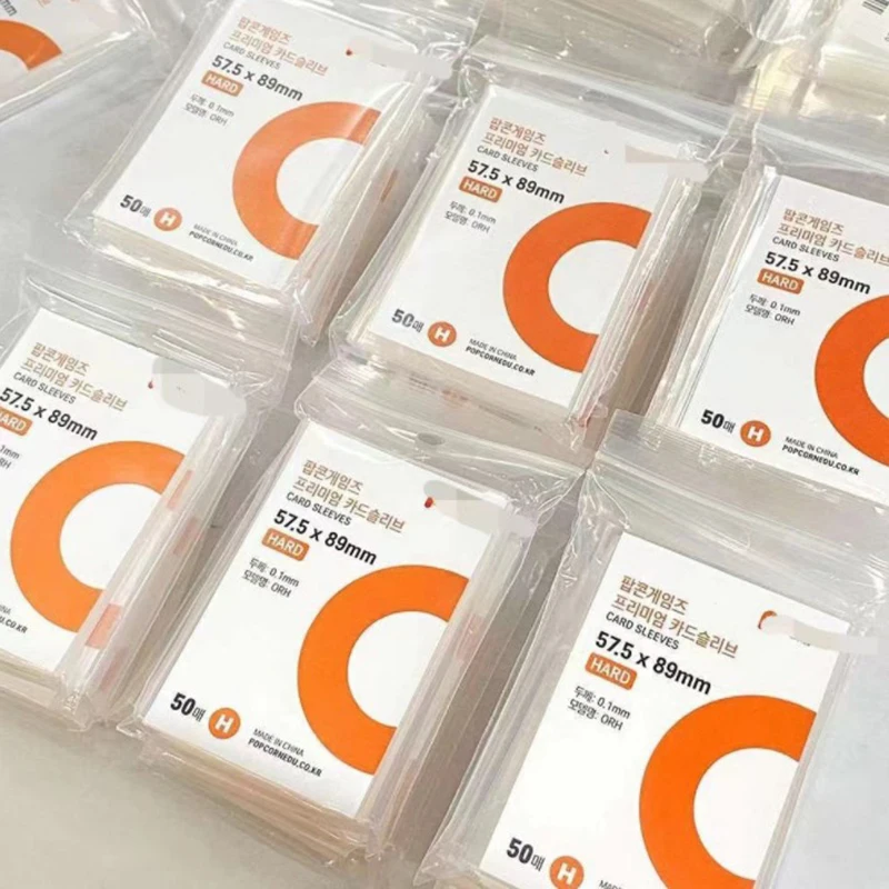 

50pcs Clear Card Sleeve Transparent Protector Case Box Waterproof Game FootBall Card Holder For Popcorn Diy Korean idol Card