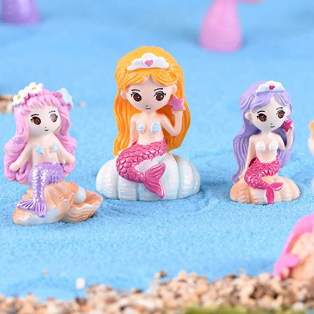 

Cartoon DIY Home Decoration Resin Statue Fairy Garden Whale Tail Mermaid Figurine Miniatures Bonsai Decor Micro Landscape