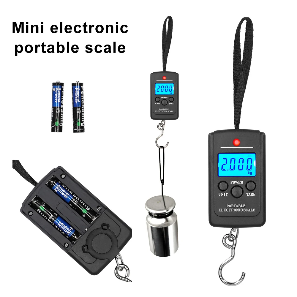 

40kg x 10g Digital Luggage Scale Portable Electronic Scale Weight Balance suitcase Travel Hanging Steelyard Hook scale