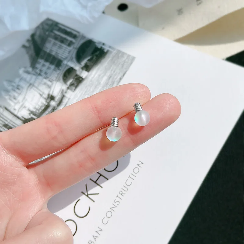 

Серьги-гвоздики женские с лунным камнем, милые модные ювелирные украшения для вечеринки, свадьбы, вечеринки, пирсинг