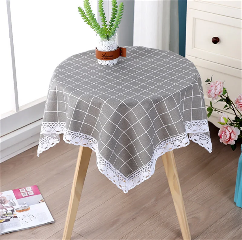 

Plaid Balcony Garden Round Table Cloth Decorative Table Clorth 2023 Book Tablecloth Photo Background Cloth 2023
