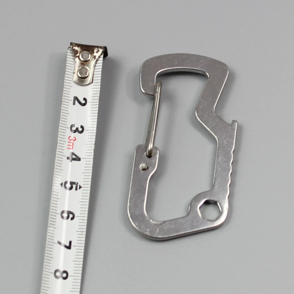 

Easy to Carry Stainless Steel Carabiner with Hex Driver and Bottle Opener for Keychains and Outdoor Activities