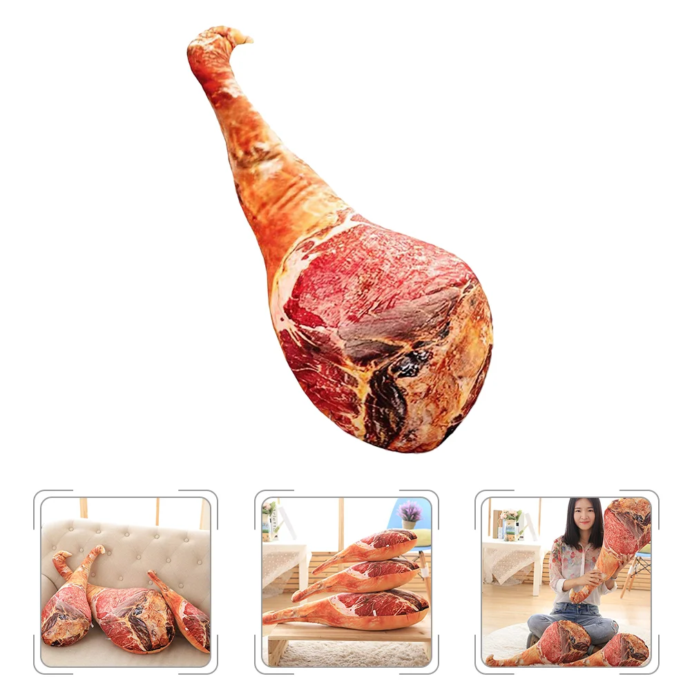 

Plush Simulation Ham Pillow Toy Bed Sofa Funny Hugging Pillow for Women Men Kids Pillows