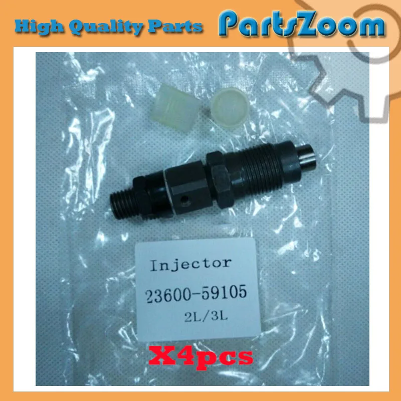 

4 Pcs 2L 2LT Fuel Injector Nozzle Assy Set 23600-59105 for Toyota CRESSIDA CROWN HILUX DYNA 100 HIACE 2446cc 2.4D/TD