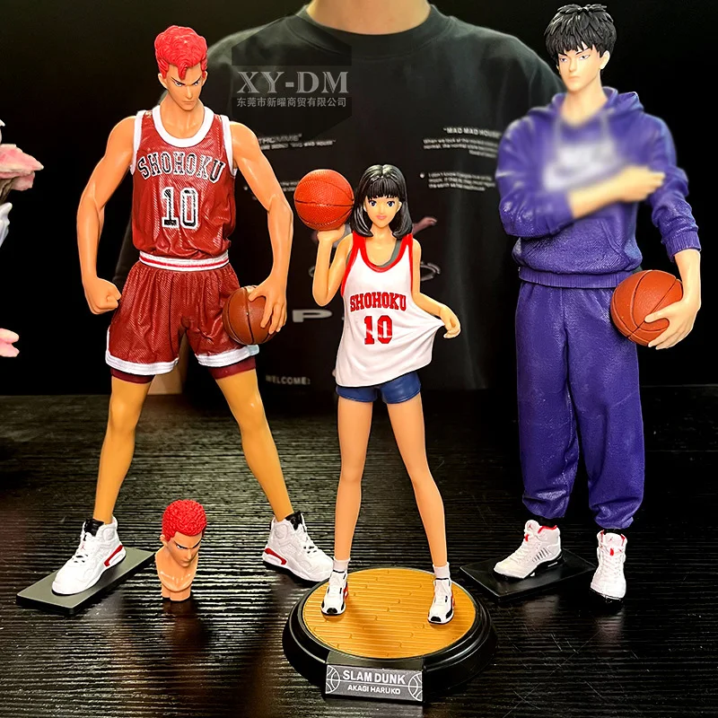 

25-32CM Slam Dunk Anime Figure Sakuragi Hanamichi Kaede Rukawa Haruko Akagi Statue Action Figure Collectible Model Toy