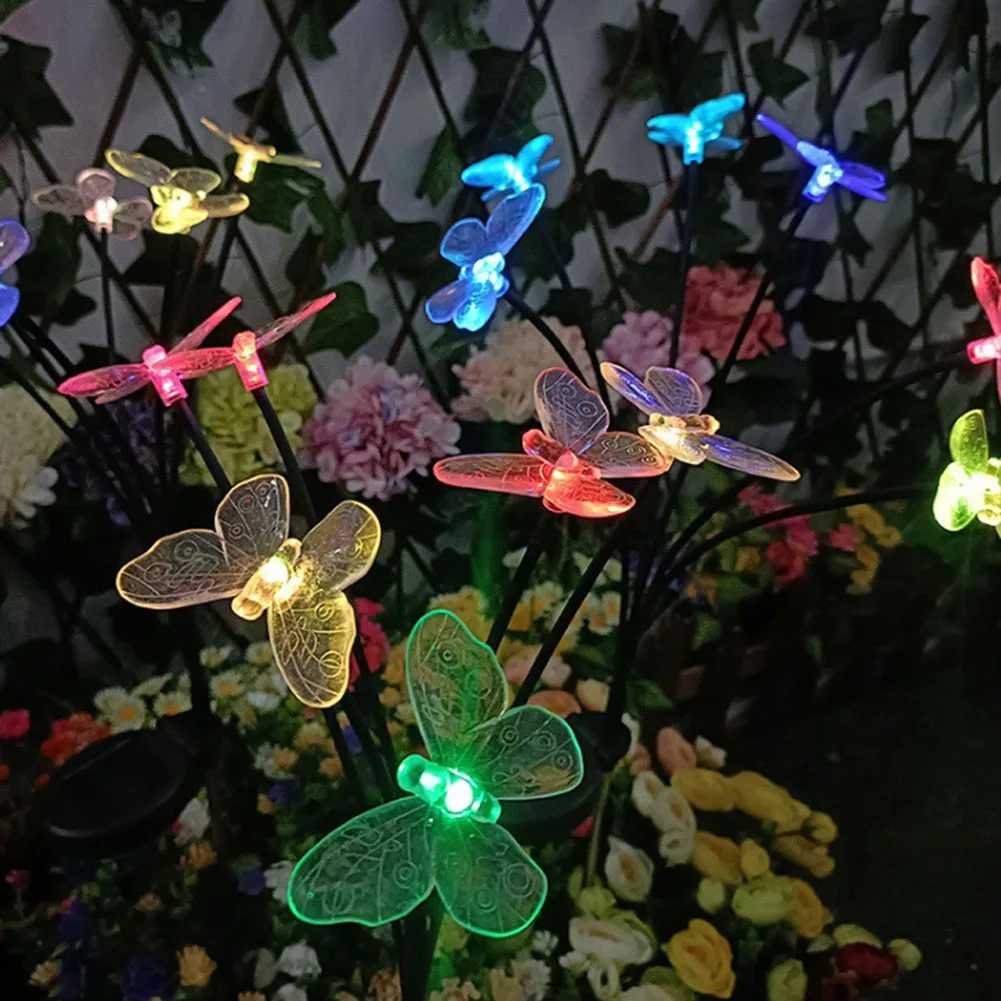 

Butterfly Solar Lawn Atmosphere Light Waterproof Decorative Pathway Landscape Lights Easy Installation Dimmable for Home Garden
