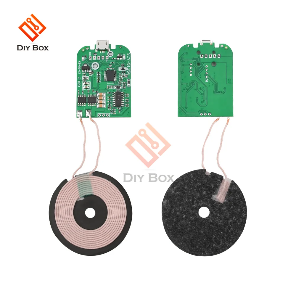 

TYPE-C MICRO-USB 5V 9V 5W-10W 15W Wireless Charger Module Transmitter PCBA Circuit Board Coil Qi Standard Wireless Charging