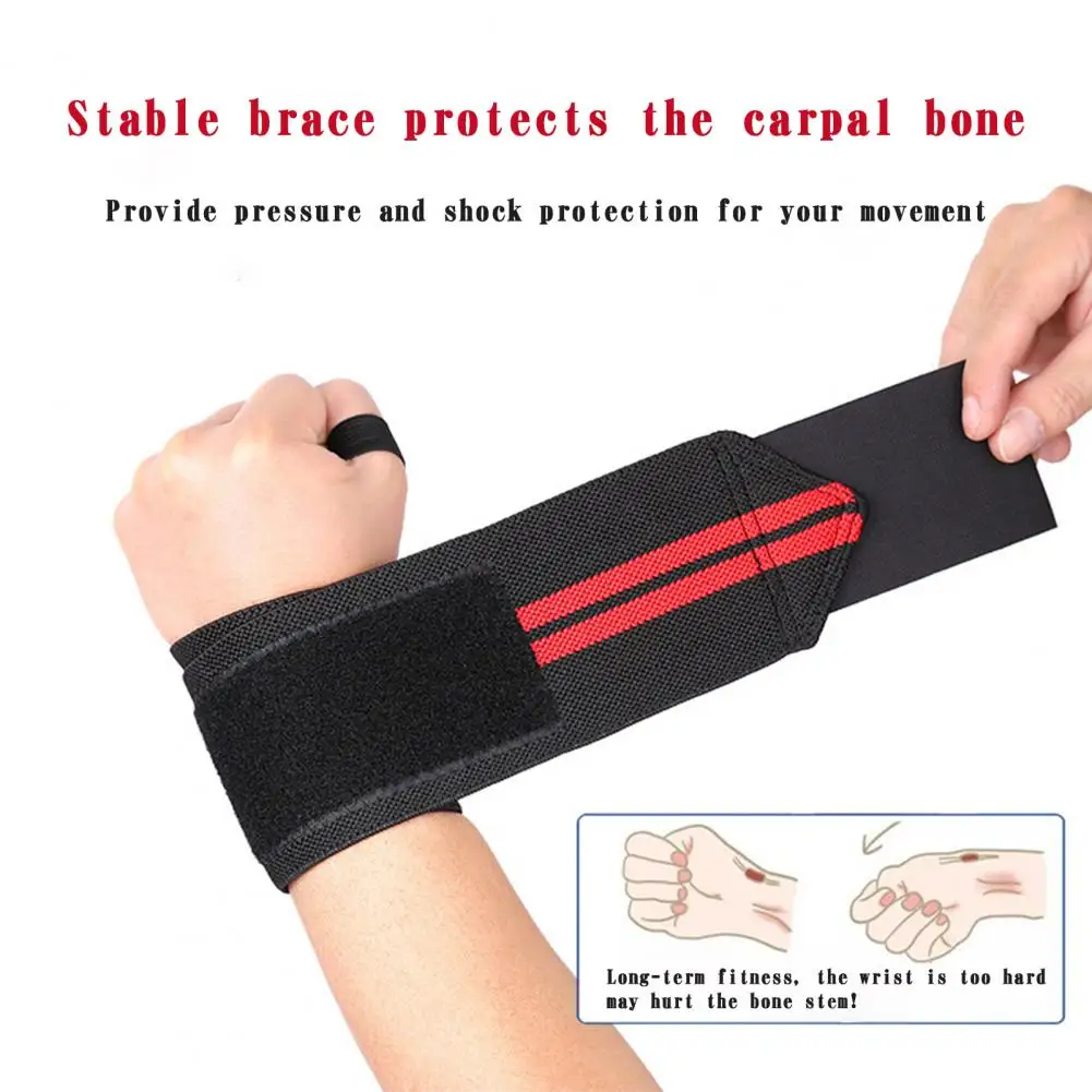 

Comfortable Wrist Wrap Fastener Tape Fitness Bandage Sweat-absorbing Weight Lifting Wrist Brace Strap Joint Stabilization