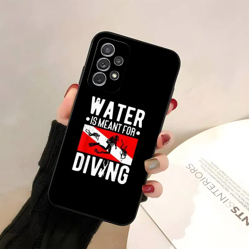Чехол для телефона Scuba Diver Shark Diving Samsung A02 A01 A6s A10s A11 A12 A20E A20C A21s A22 A7 A8 2018 A33 Cover