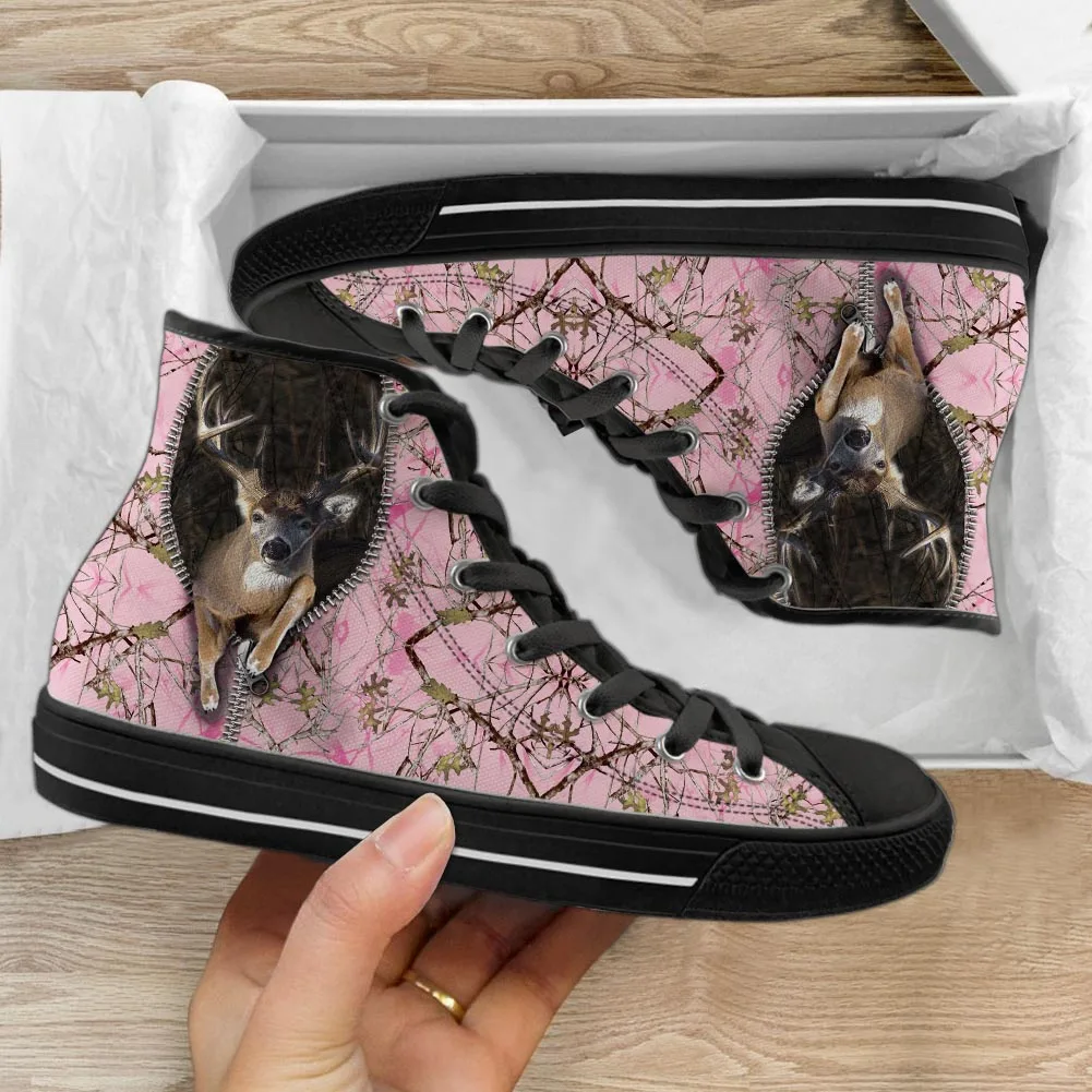 

Кроссовки женские/мужские холщовые, искусственная молния, принт лесных ветвей, лось, плоская подошва, на шнуровке, дизайнерская обувь с высо...