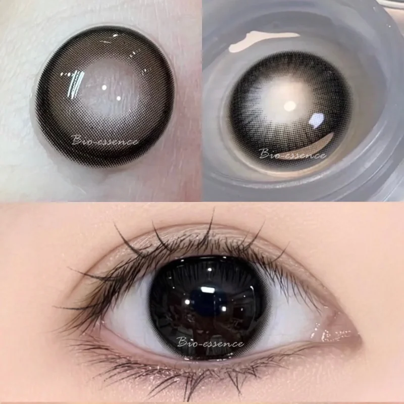 

Bio-essence 1 Pair Black Contact Lenses Natural Color Lens Makeup Beauty Pupils Yearly Contacts Lense Free Shipping