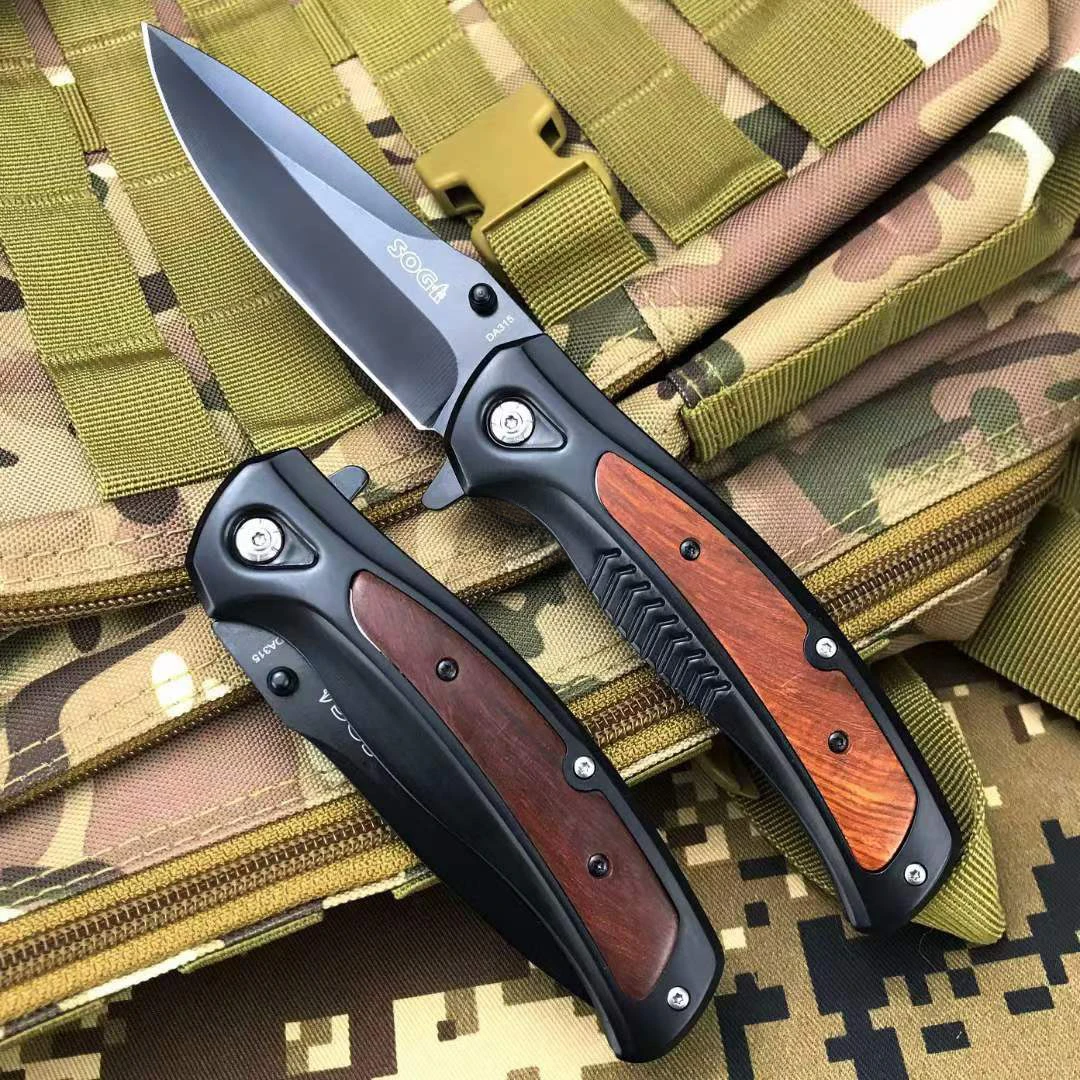 

SOG DA315 Outdoor Hunting Pocket Knives Tactical Military 440C Folding Blade Knife for Husband, Men Collector Gift Edc Camp Tool