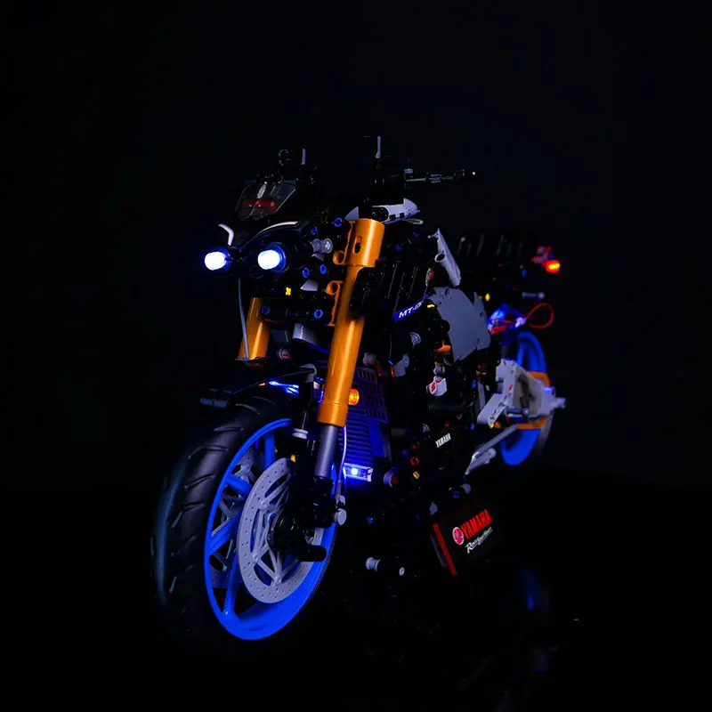 Фото Комплект светодиодных фонарей для LEGO 42159 Technical MT-10 SP Motorcycle, игрушка-светильник, подарок (не включает строительные блоки, кирпичи, наборы, модели) №2