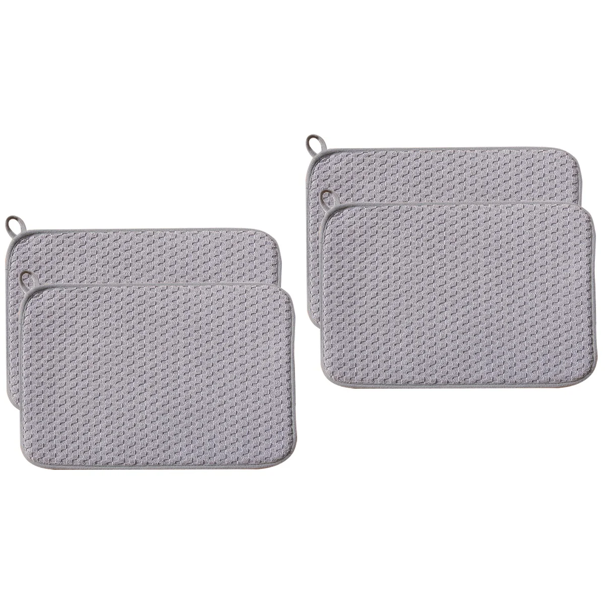 

4 Mat Practical Dishes Kitchen Pad Dish Dry Mat Drying Cushion Dry Pad for Kitchen Countertop Home