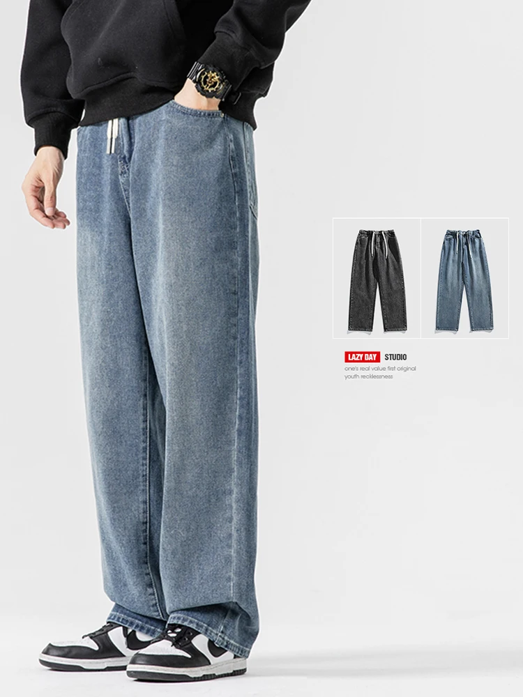 Lazy Day Original Men's Clothing American Fashion Brand All-Match Solid Leather Coat Autumn Loose Outerwear