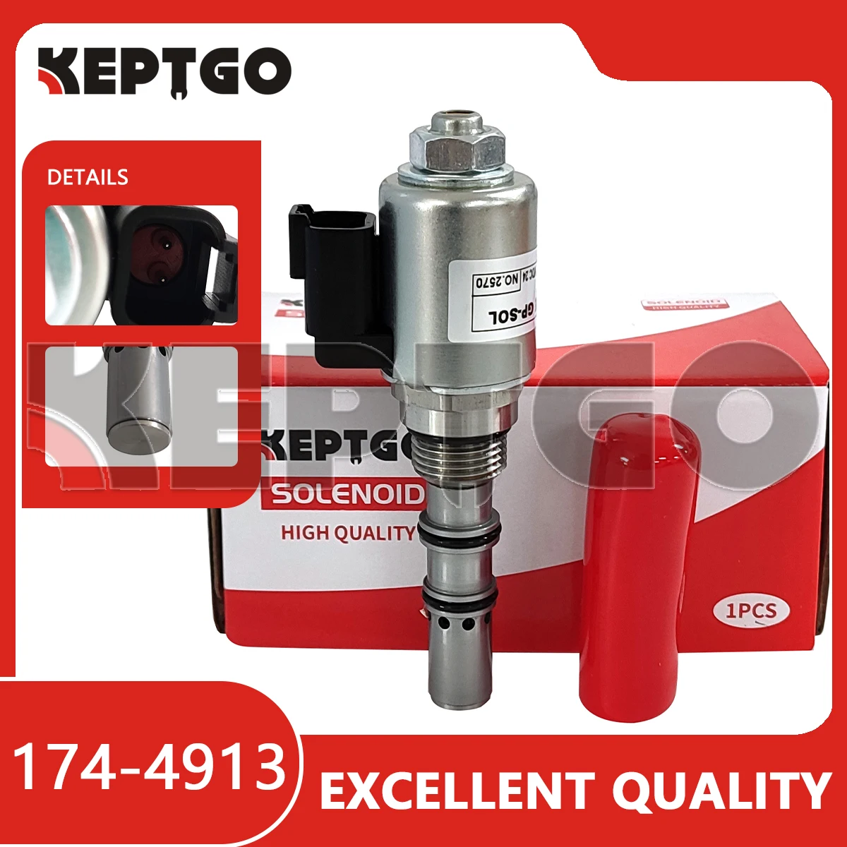 Гидравлический электромагнитный клапан 24 В 174-4913 для Caterpillar CAT 980H 962G 950G 966G 972G 558 522B