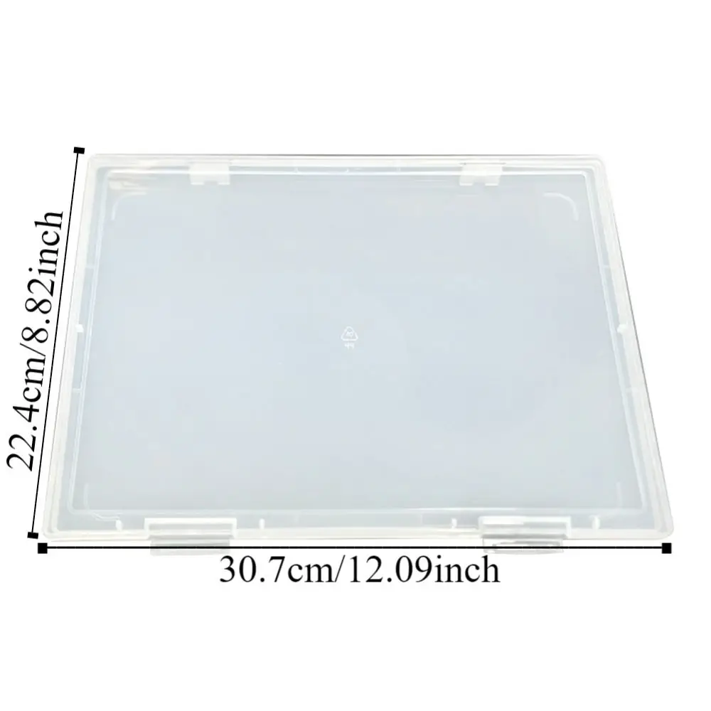 A4 Test Paper Storage Box Transparent Dust-Proof Lid Document Waterproof Portable Desktop Sorting Students
