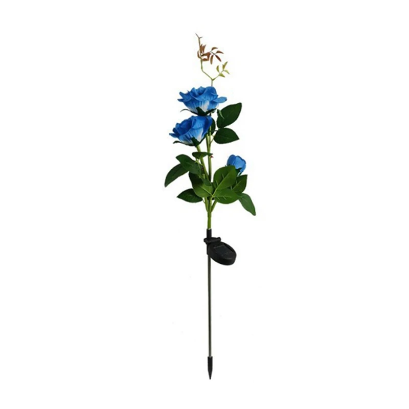 

Solar Powered Decorative Garden Stake Rose Light, Realistic Artificial Flowers For Flower Patio Grave Decorations