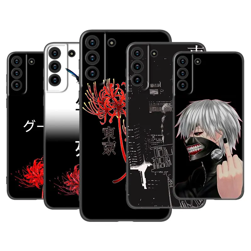Чехол для телефона с аниме Токийский Гуль и цветами Samsung Galaxy S22 Pro S21 S20 Ultra FE S10 Lite 5G