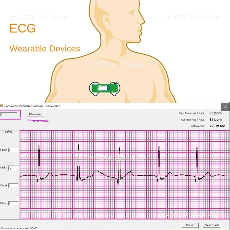 Модуль датчика 101 Φ Paste сердечный ритм HRV пригодное для носки устройство Bluetooth Ble4.0