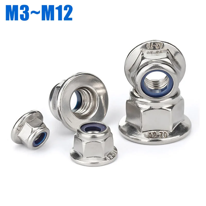 

Фланцевые стопорные гайки M3-M12 из нержавеющей стали