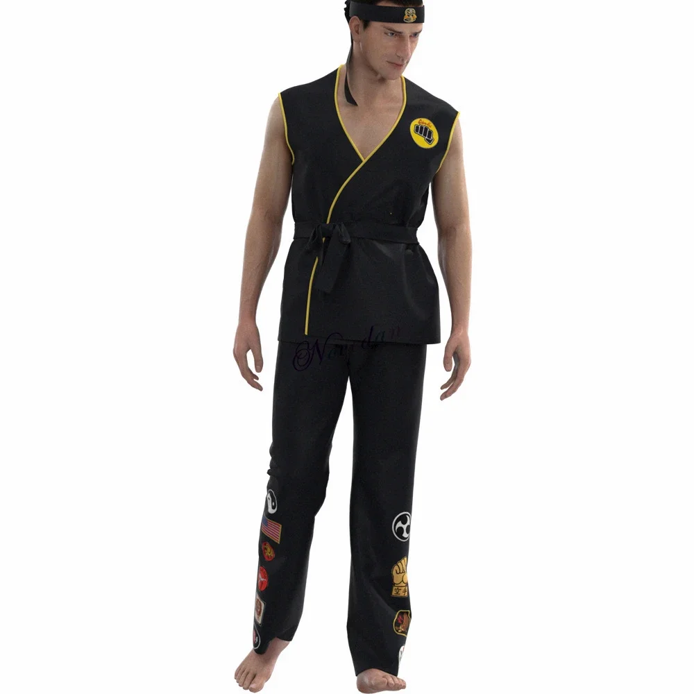 Аниме игра KOF косплей костюм Cobra Kai Val Armorr каратэ униформа одежда для тхэквондо