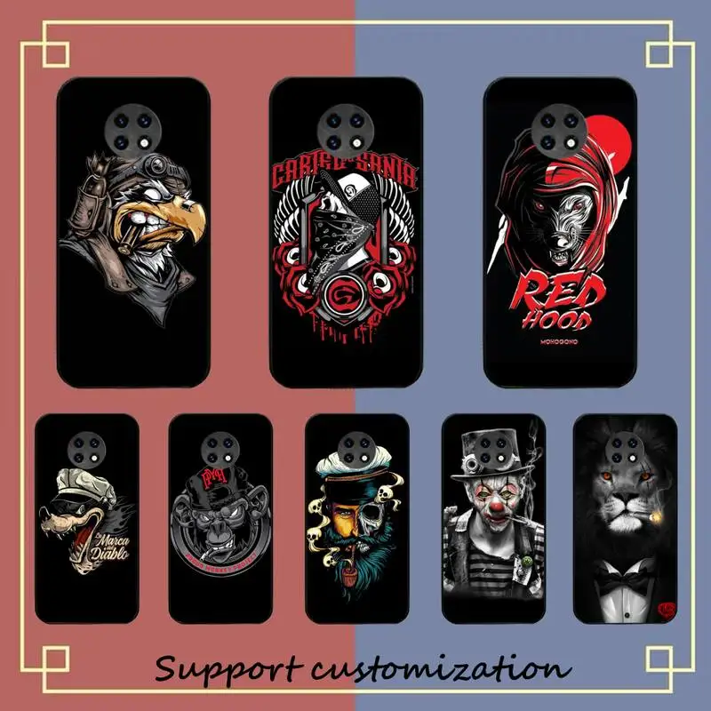 

Smoking animal Phone Case For Redmi Note 10 9 8 6 Pro 8T 5A 4X X 5 Plus 7 7A 9A K20 Cover