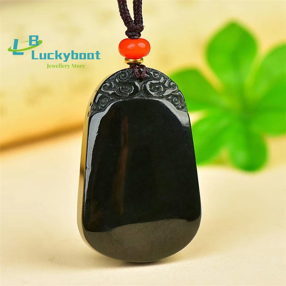 

Natural Hotan Jade Safe Brand Lifetime Pendant Simple and Elegant Personality Fine Fashion Versatile for Men and Women
