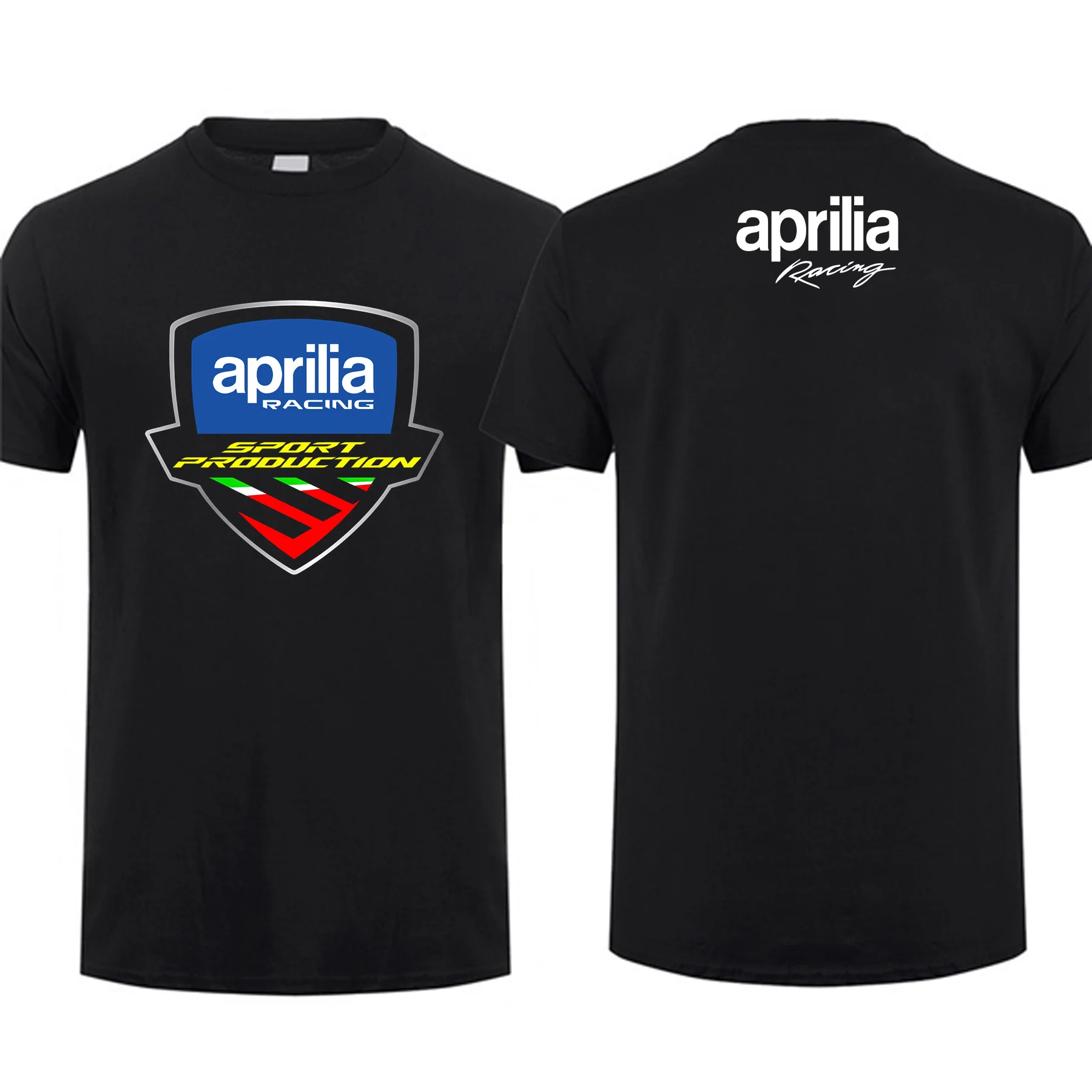 

2023 Hot Sale Summer 100% Cotton Fashion Mens Aprilia Racing Sz S-3xl Black T Shirt Men Cool Tee Hip Hop Streetwear T-shirt