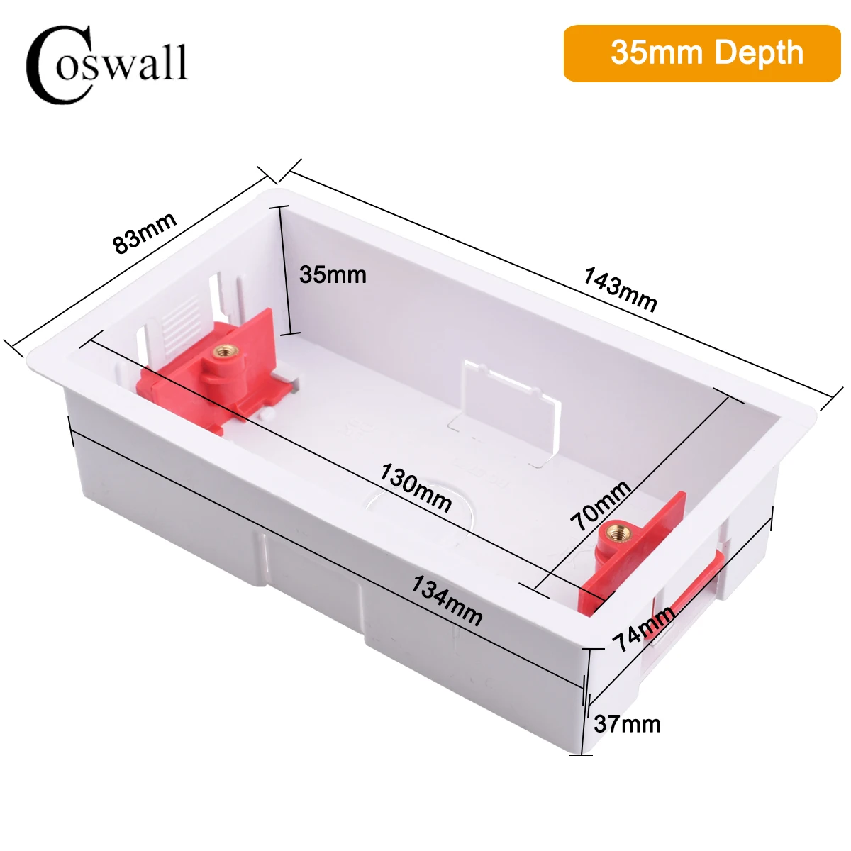 

Coswall 146 Коробка для выключателей и розеток из ПВХ 47/34 мм