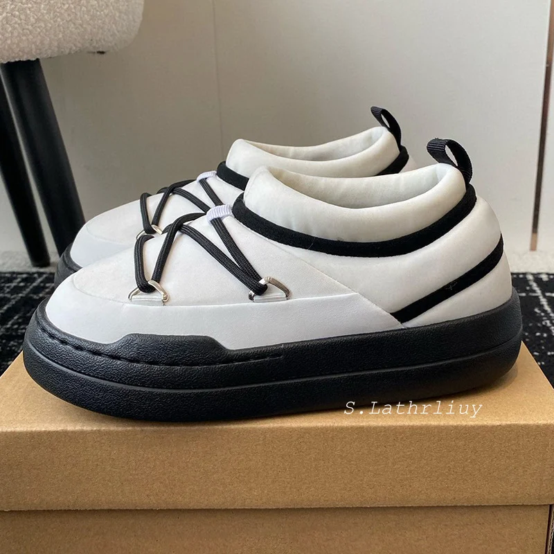 Зимние ботильоны с низким верхом повседневные женские зимние ботинки круглым