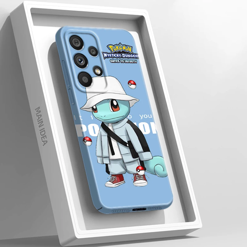

Pokemon Pikachu Squirtle Art Film Phone Case For Samsung A73 A54 A53 A34 A32 A23 A22 A21 A14 A13 A12 A04 5G Feilin Hard Cover