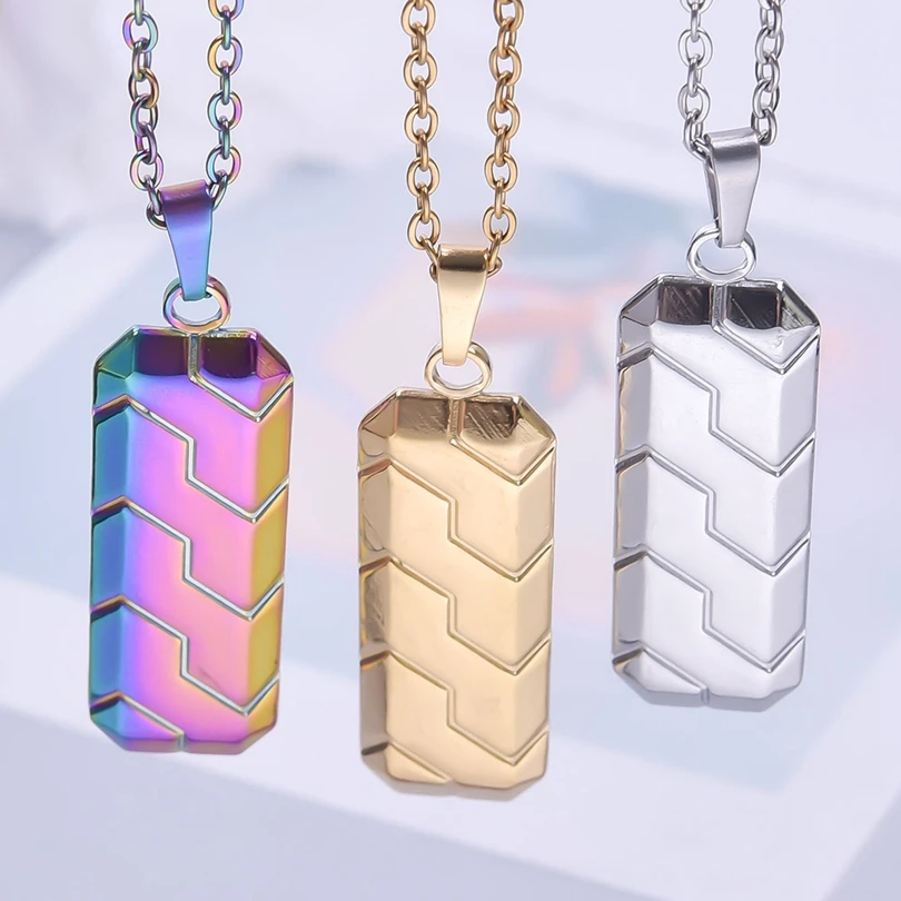 1 шт. Женская цепочка из нержавеющей стали с кулоном