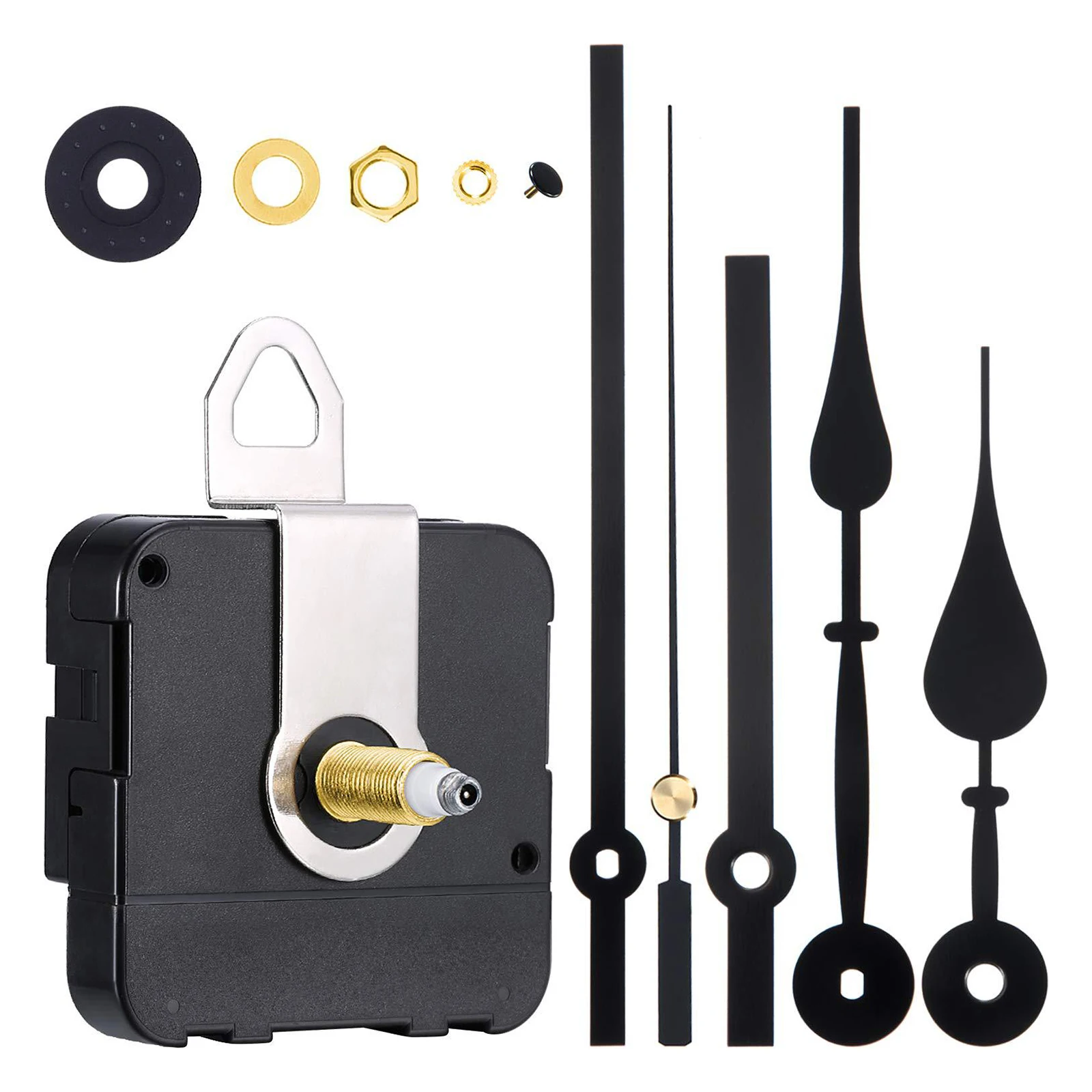 

10Sets Wall Quartz Clock Repair Tool Parts with Long Clock Hands High Torque Replacement Clock Insert Kits Repair