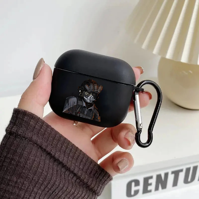 Чехол с забавной военной игрой Ghost Chibis для Airpod Pro 2 3 4 Gamer беспроводной чехол