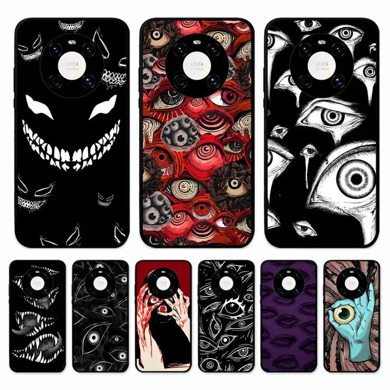 

Scary Face Eyes Phone Case for Huawei Mate 20 10 9 40 30 lite pro X Nova 2 3i 7se