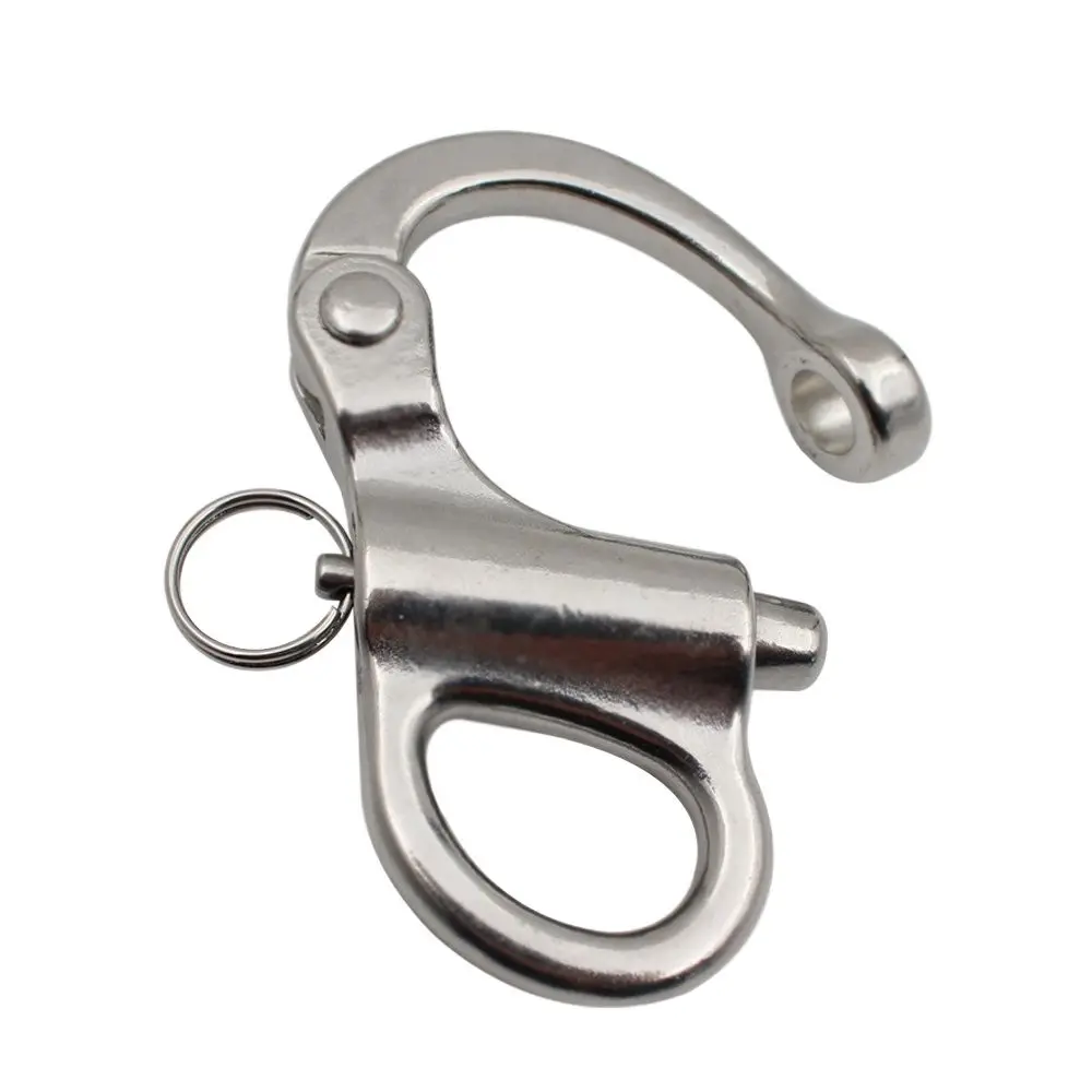 52mm Fixed Eye Snap Shackle Stainless Steel 316 Rigging Hardware Type Shackle Boat 10pcs