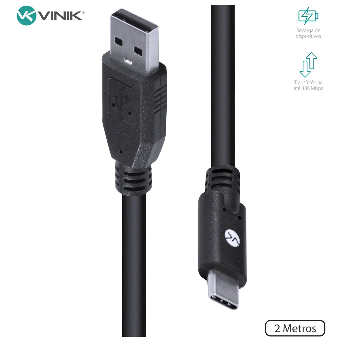 

USB CABLE TYPE C X USB A MALE 2.0 1.8 METERS-C20UAM-2