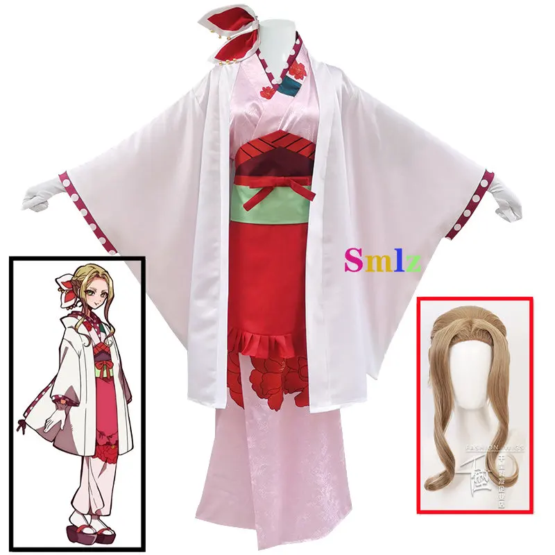 

Miko Cosplay Kimono Anime Toilet-Bound Hanako-Kun Costume Women's Kimono Suit Halloween Clothing.