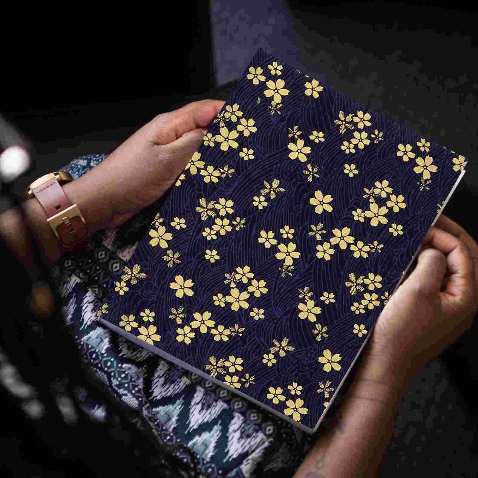 Бронзовая обложка для книги Ручная книга с узором Цветы вишни Защитный