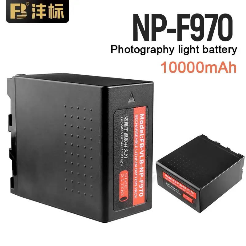 

10000mAh FBVLB-NP-F970 10A Li-Battery For Photography LED Fill Light For Godox V860II AD600 V1 V860III Canon Sony Nikon Fuji
