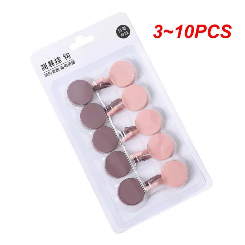 

3~10PCS Self Adhesive Wall Hook Strong Kitchen Storage Sticky Hooks Towel Bag Clothing Bathroom Door Hanger Home Organizer Hooks