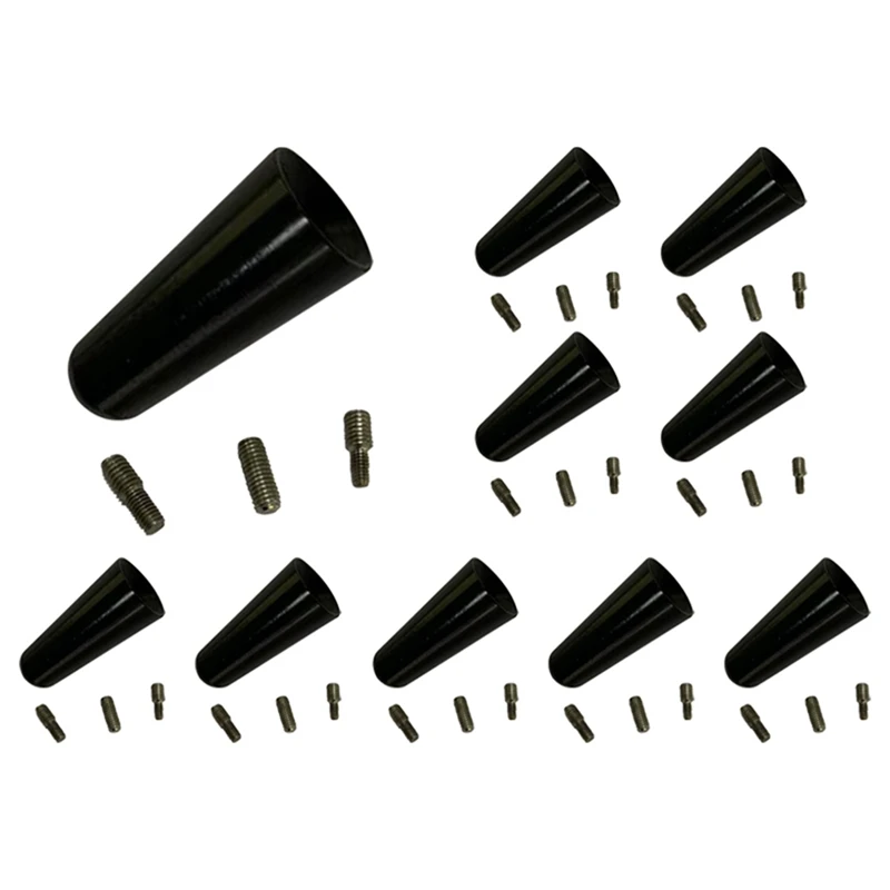 

10Pcs Aluminum Alloy Antenna 3Cm Roof Antenna Short Pole Antenna Car Pole Antenna Short Adapter Radio Foot