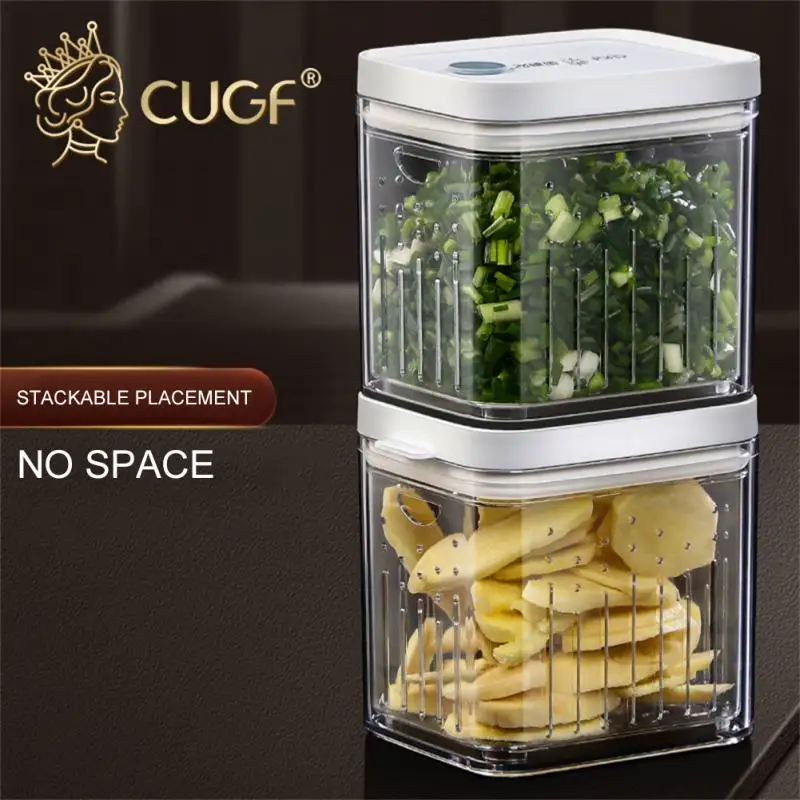 

Fresh-keeping Kitchen Storage Containers Plastic Storage Box Kitchen Gadget Fresh Keeping Box Wholesale Hot Drain Crisper