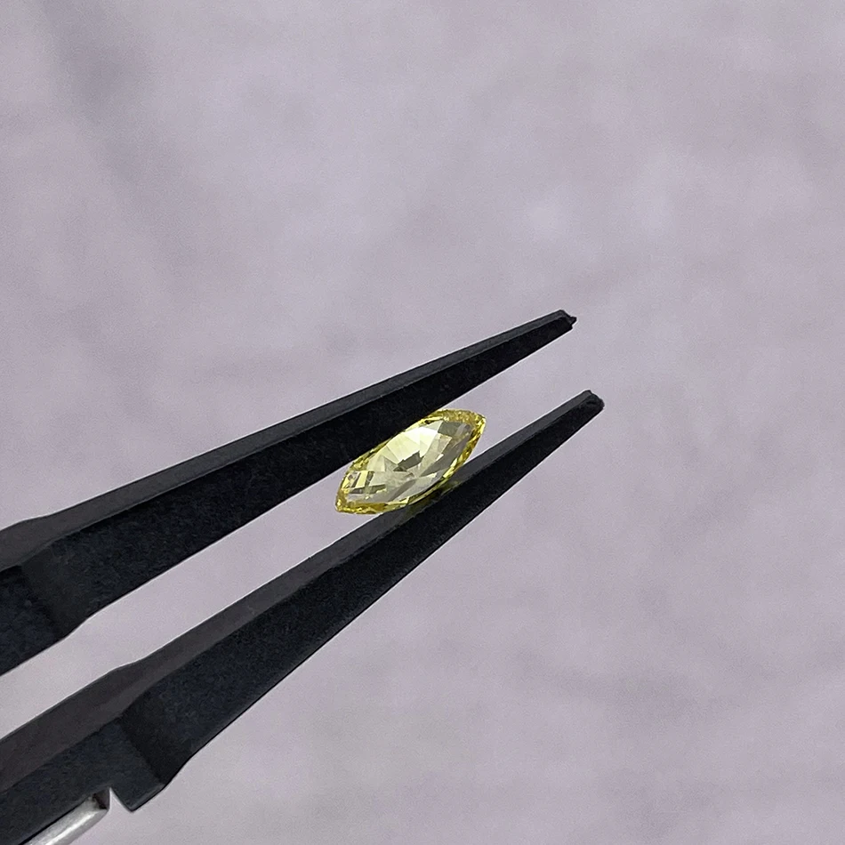 Огранка маркизы HPHT выращенный в лаборатории бриллиант желтого цвета бриллианты