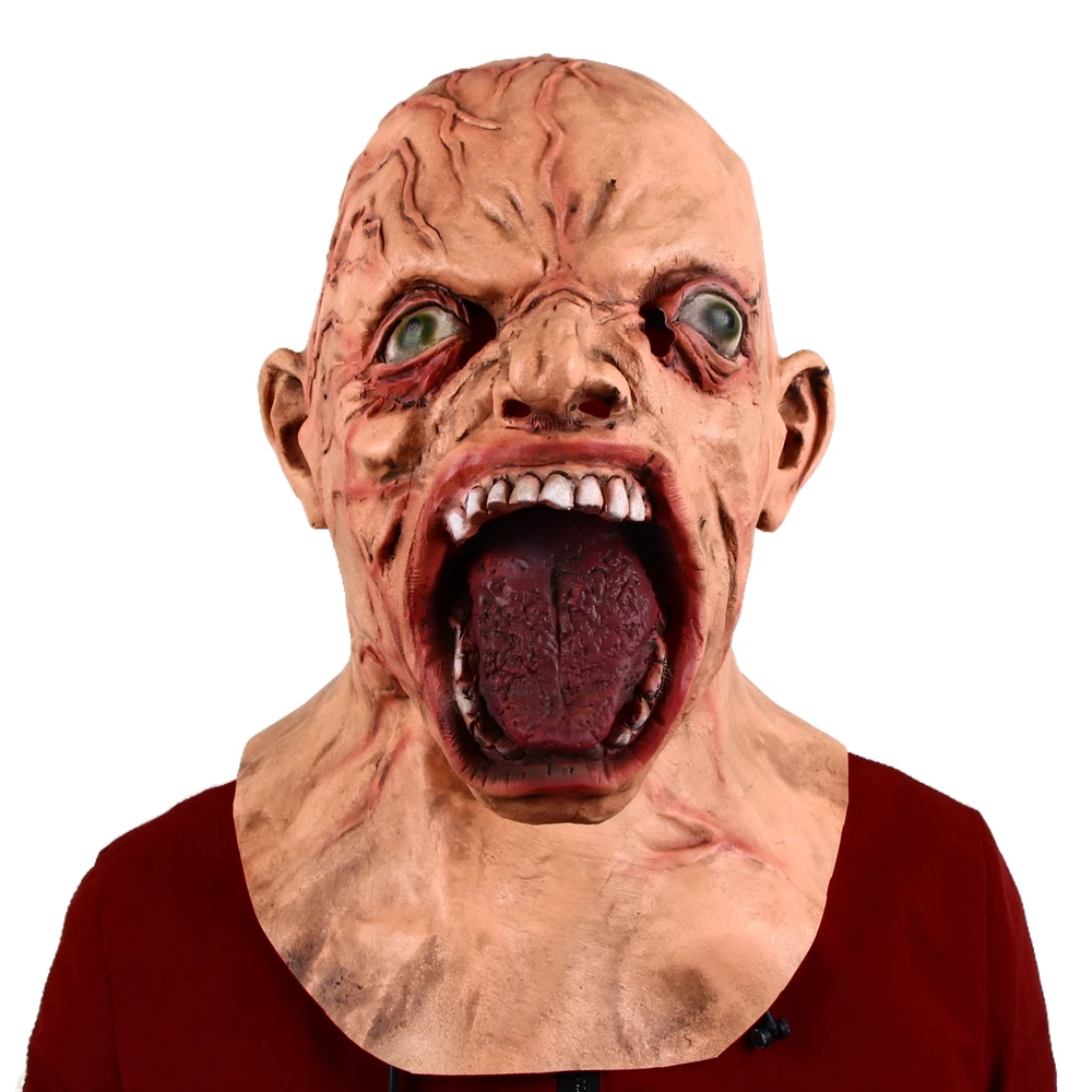 

Хэллоуин кровеносные сосуды маска на всю голову страшный зло взрослый зомби монстр демон страшный призрак маклатекс костюм Искусственный дом с привидениями