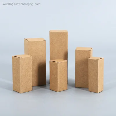 

50pcs/packaging box cosmetics packaging gift box essential oil bottle Kraft box white card black card box