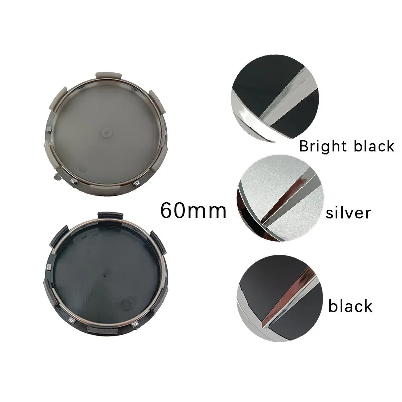 

4pcs 60mm Black Silver Car Wheel Center Hub Cap Badge Logo Cover Accessories For Mercedes Benz W205 W204 W203 A C E B Class