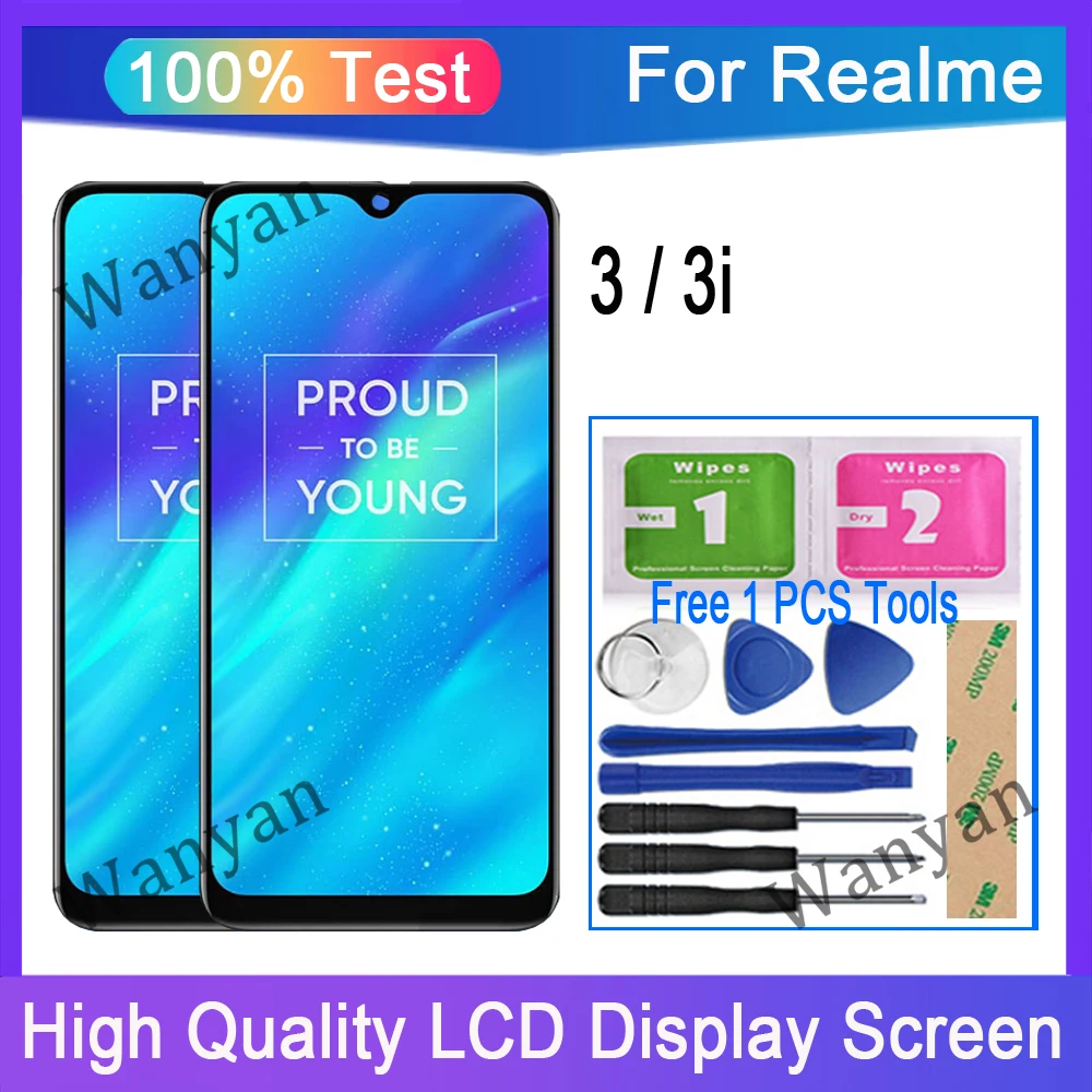 Оригинальный ЖК-дисплей для Realme 3 RMX1825 RMX1821, сенсорный экран, дигитайзер для Realme 3i RMX1827, сменный ЖК-дисплей